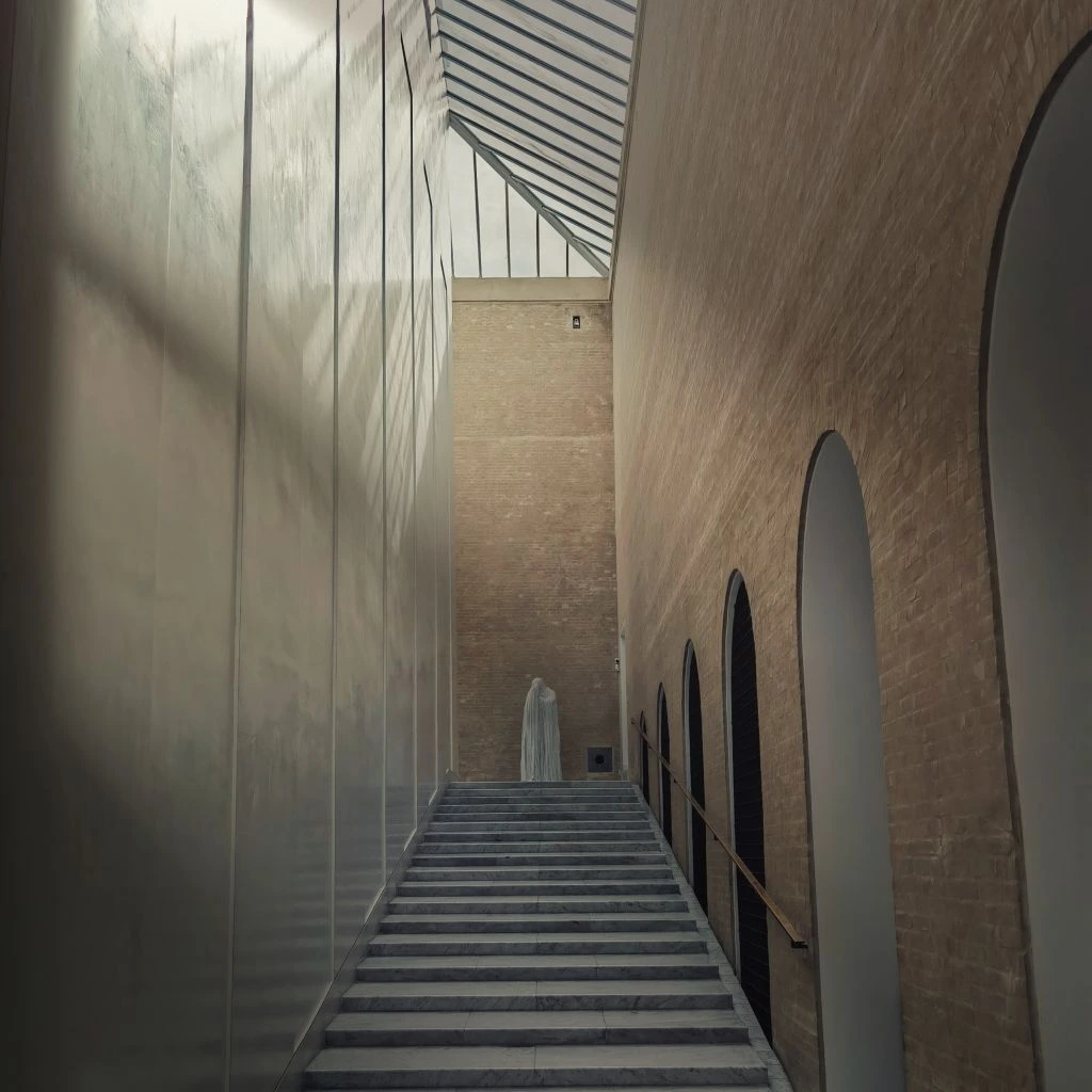 Recessed slot and plaster-in apertures in a contemporary gallery.